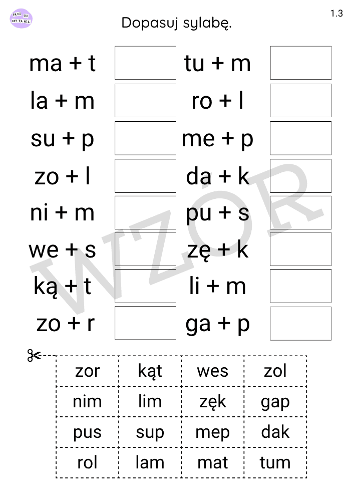 Wyrazy i zdania z sylabami zamkniętymi - obrazek 6