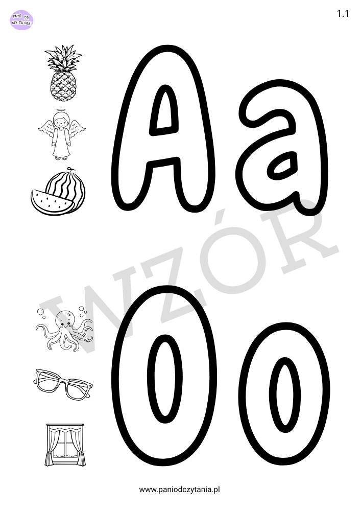 Samogłoski A, O, E, U, I, Y - obrazek 3